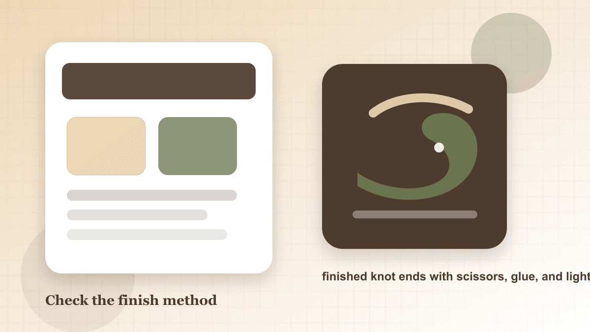 Chinese knot cord thickness finish tools and cut ends