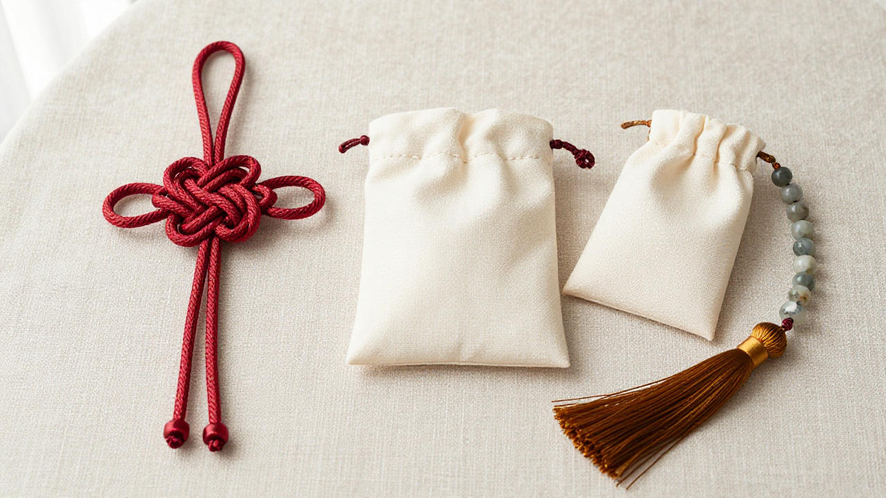 cord knots and pouch show knot form before assigning meaning