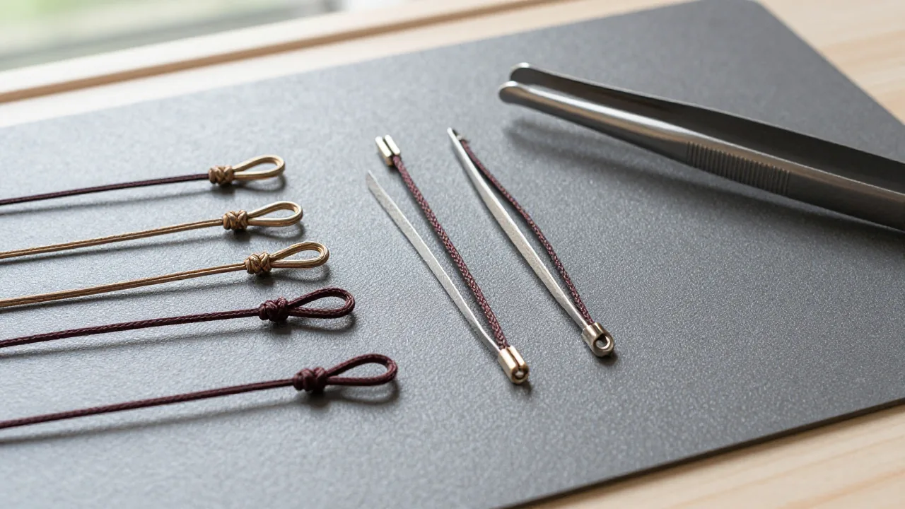 finished cord ends, metal tweezers, heatproof tile supporting nylon cord thread chinese knot macrame 1mm